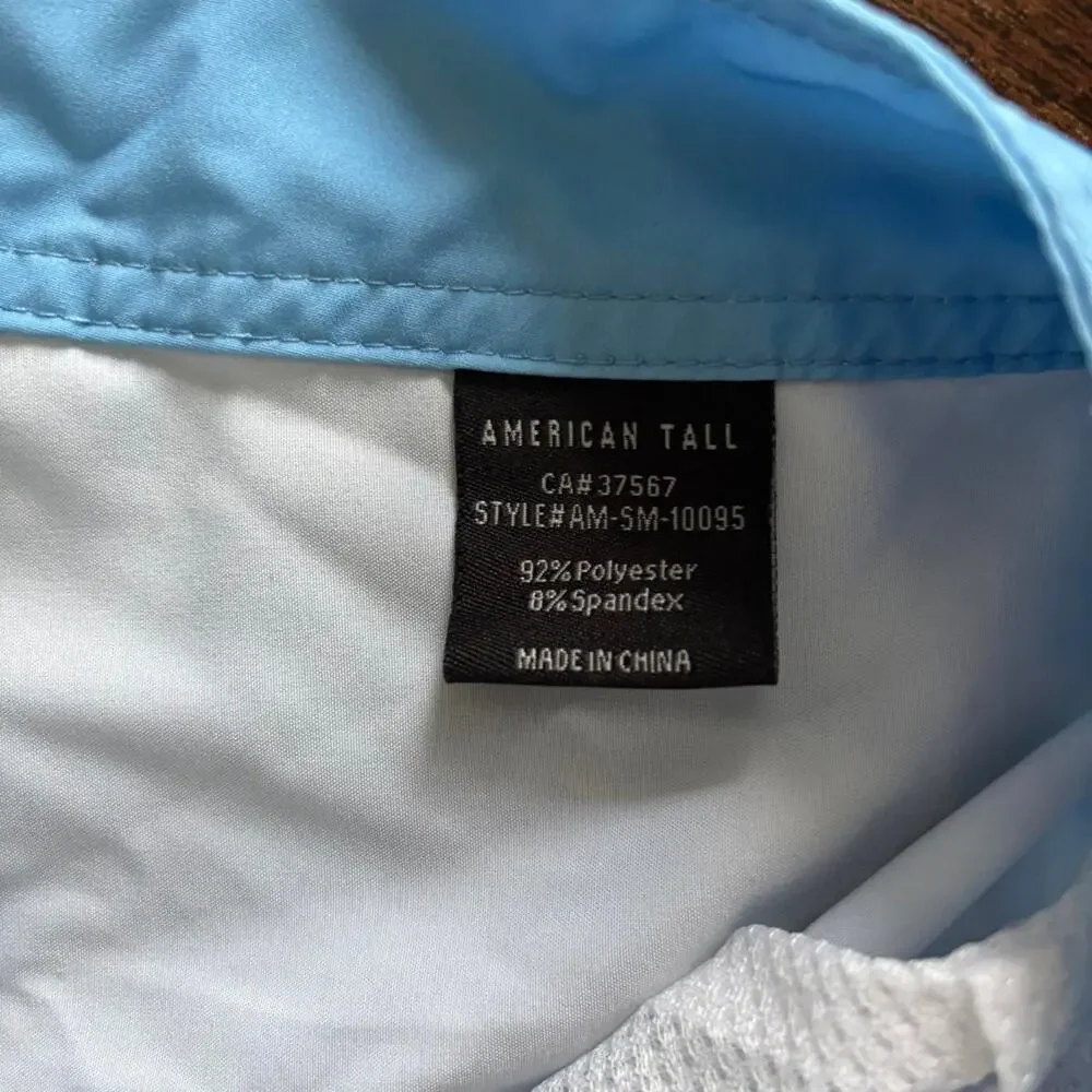 American Tall Men's Swim Trunks Mesh Lining Board Shorts Size 38 Extra Tall